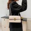 2024 корейская версия текстурированной небольшой квадратной сумки женская простая универсальная сумка для поездок на работу подмышкой сумка через плечо с нишевым дизайном