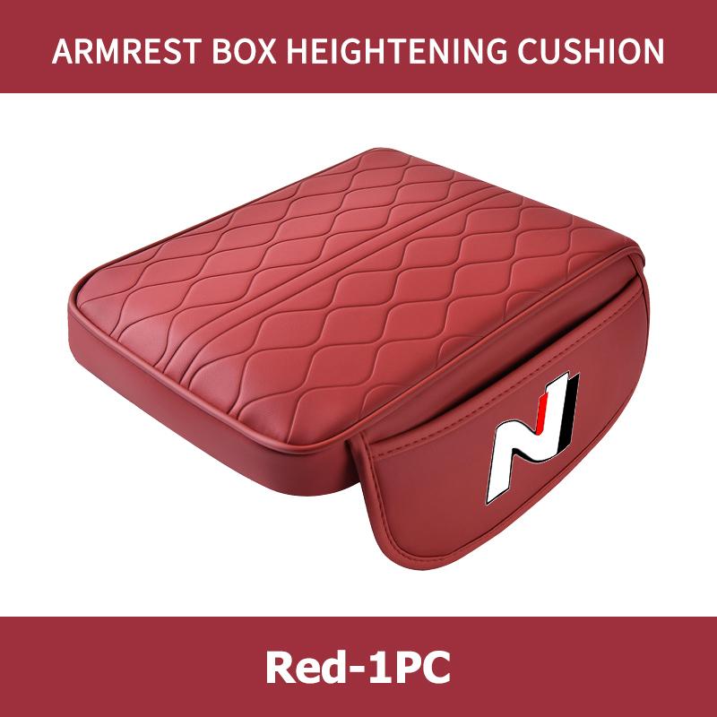 For Hyundai Leather Car Armrest Mat Center Console Arm Rest Protection Cushion Cover GDi N Line i10 Azera Genesis G70 G80 G90 MM8