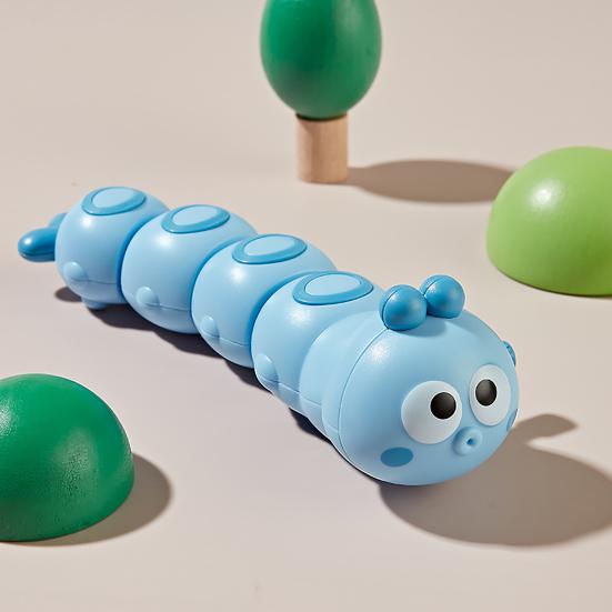 Wind-Up Caterpillar Toy Mechanical Crawling Insect Safe Non-Toxic Baby Toy Guides Babies to Educational Kids Toy