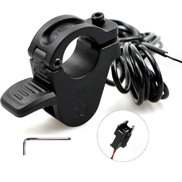 Ebike Thumb Throttle, 12V 24V 36V 48V 60V 72V 3 Pin SM Plug Ebike Throttle for 22mm Handlebars, 300X Left and Right Speed Accelerator, Electric