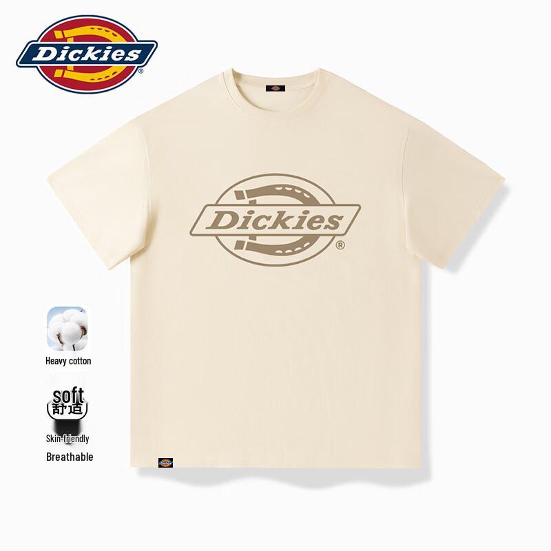 Мужская американская модная футболка Dickies с коротким рукавом, 100% хлопок, B