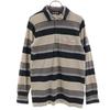 HYSTERIC Made In Japan Border Pattern Long Sleeve Polo Shirt F Black Men's Used