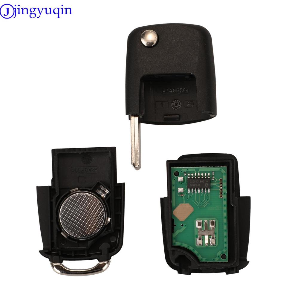 Jingyuqin Автомобильный дистанционный ключ для VW Bora Golf Polo Passat Touran Seat Skoda 434 МГц ID48 чип 1J0959753AG/ 1J0959753CT/1J0959753DJ