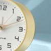 Mute Frosted Metal Clock Round Table Clock Battery Operated Nordic Alarm Clock  Bedroom