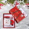Christmas Mug Set Water Cup Lightweight Santa Cute Tea Coffee with Lid Spoon for Winter
