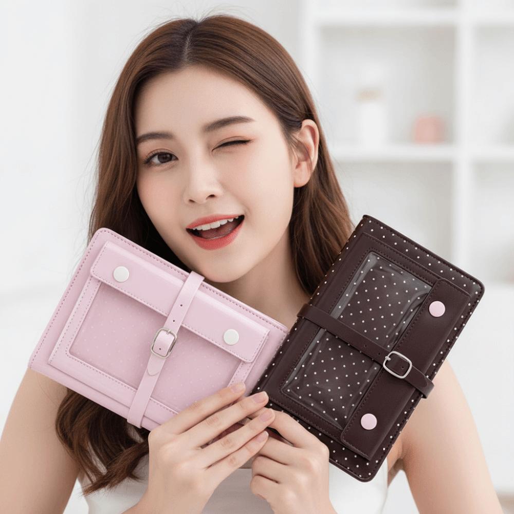 Portable Compact Itabag Planner Notebook Six Ring Clear Window Diary Badge Display