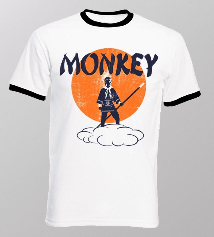 Monkey Magic Retro Everybody Kung-Fu fighting white t-shirt (S- 2XL) OZ9244
