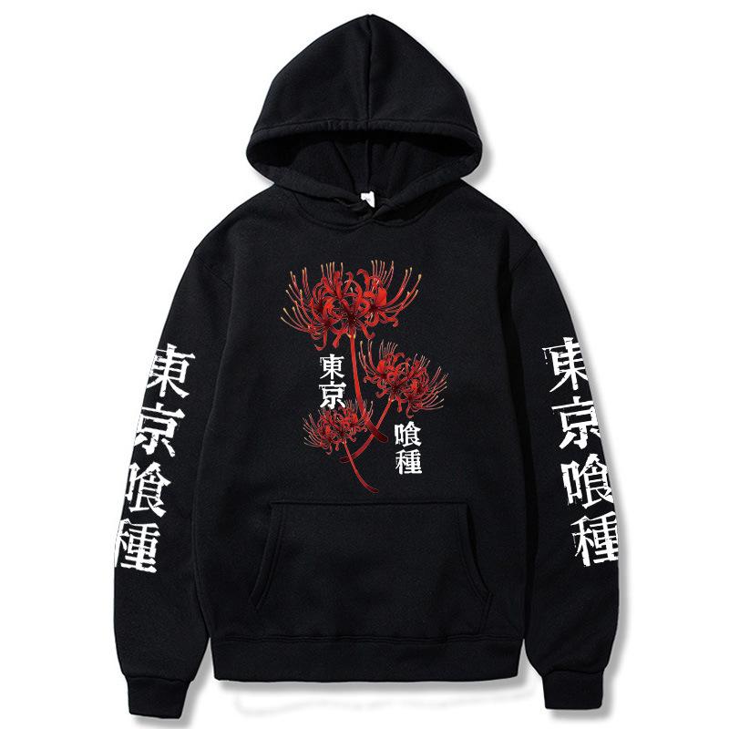 Tokyo Ghoul Anime Hoodies Men Women Gothic Harajuku Autumn Winter Fleece Streetwear
