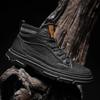 2025 Autumn New Men Leather Boots Street Fashion High Tops Leather Casual Shoes Man Outdoor Ankle Boots