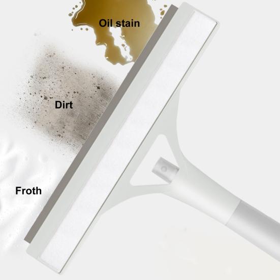 Cleaning Brush with Integrated Scraper All-Purpose Shower Glass Cleaner Easy To Clean Rust-Resistant Window Scraper