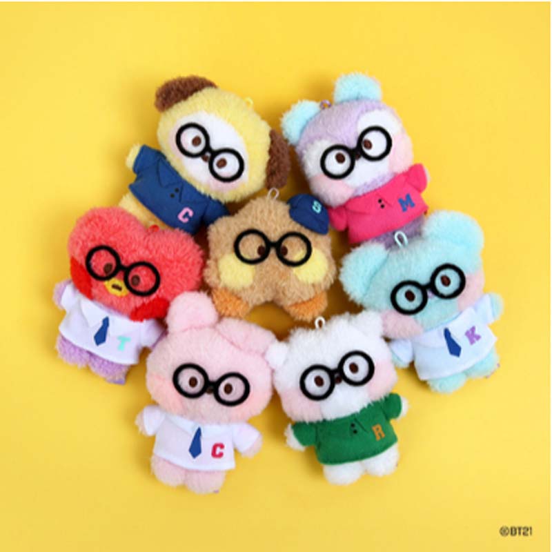 BTS BT21 Официальный брелок для куклы Minini Preppy