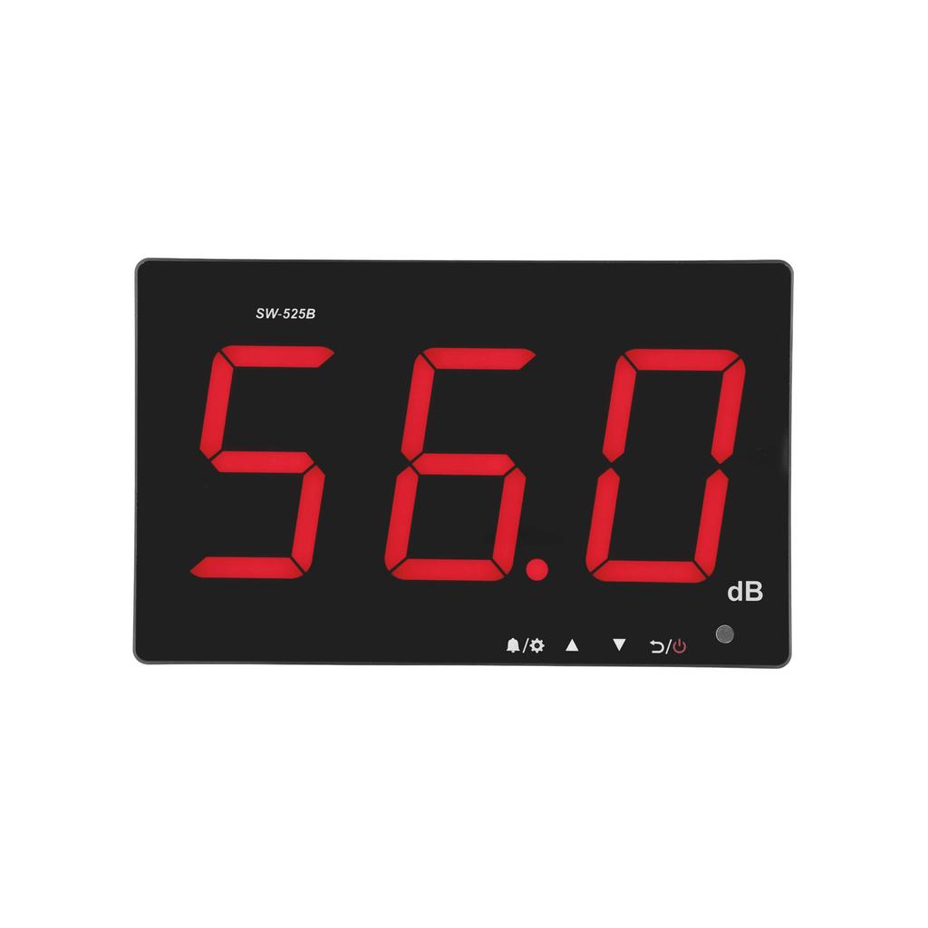 Sound Level Meter 9.6inch LCD Screen Fast Response 30‑130dB Wall Mount Noise Decibel Reader for Classroom Home Street
