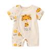 Комбинезон из хлопка Tiger Baby с боковыми застежками - летний комбинезон с короткими рукавами для младенцев