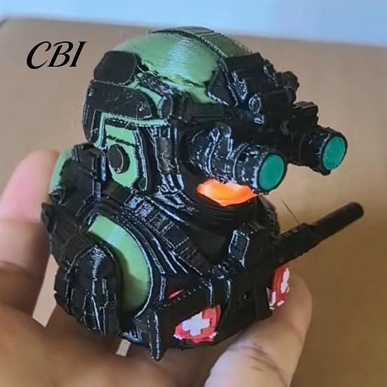 Desktop Tactical Decoration Night Vision Duck Figurine, Cool Military Statue, Desk Decor for Gamers Collectible Figure Collectors, 4 Colors Available,