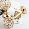 Metal Crystal Candlestick Romantic Craft Candelabra Golden Crystal Bowl Candle Holders  Party