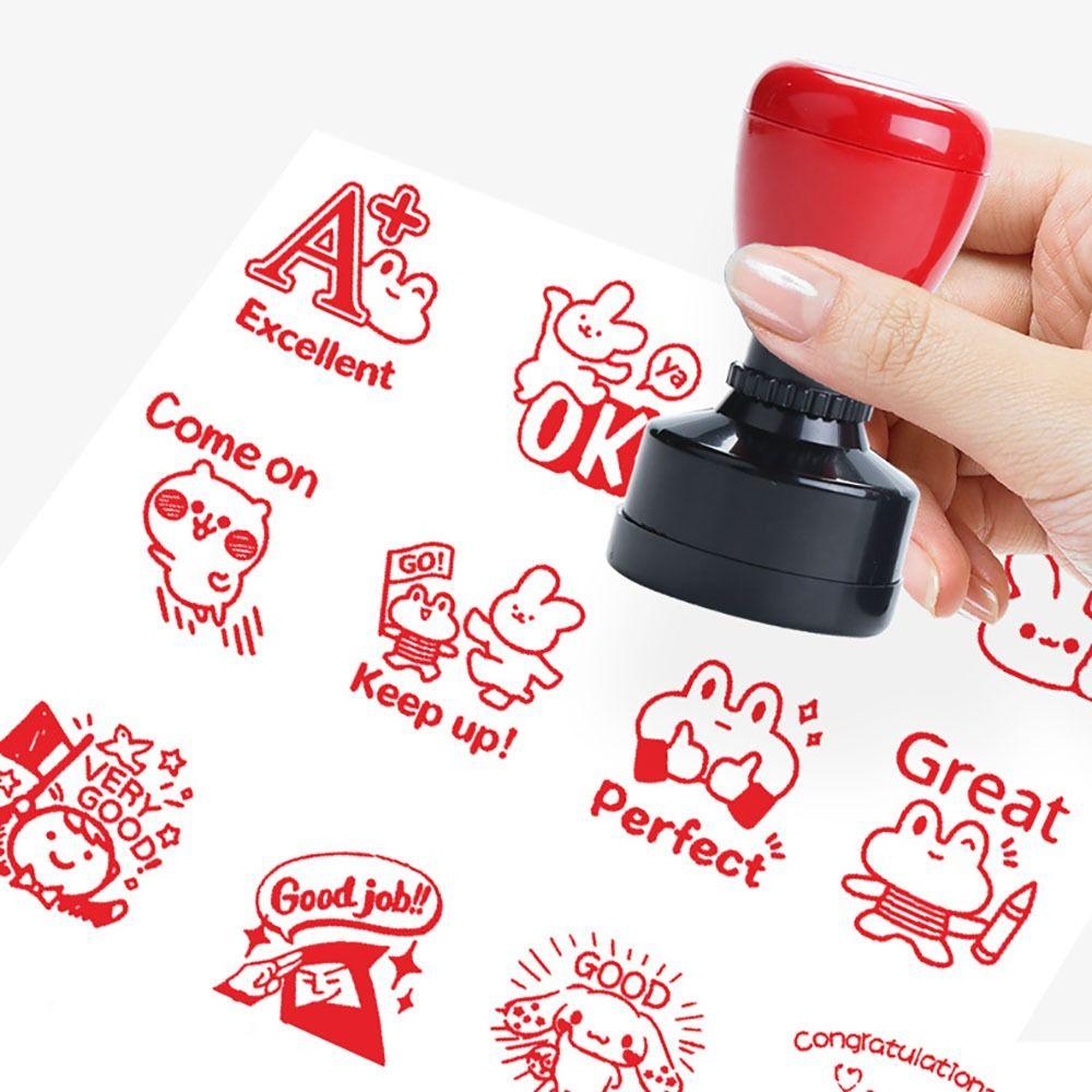 DIY Teacher Encourage Stamp Praises Emoticons Praise Stamps Portable Reward Seal