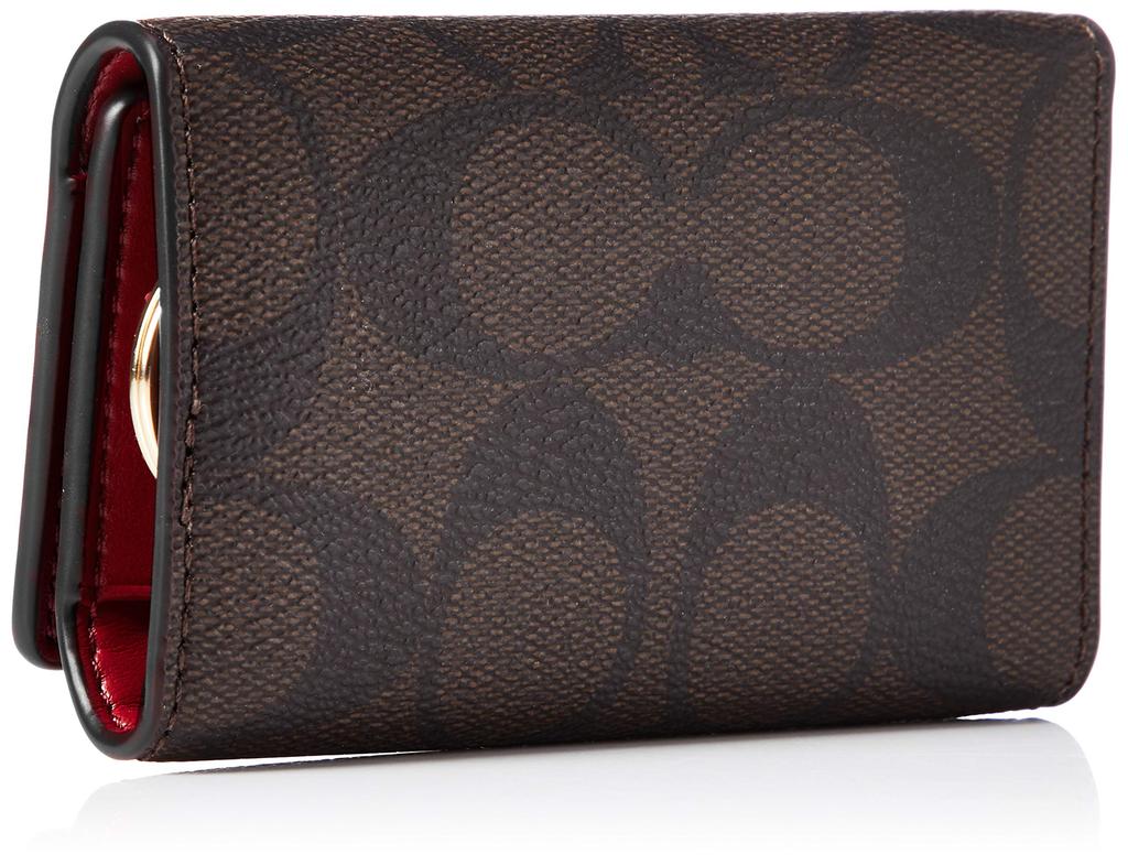 Ключница F77998 Брелок с подписью Холст Кожа [Coach] Женская Коричневый/Черный [Товар]