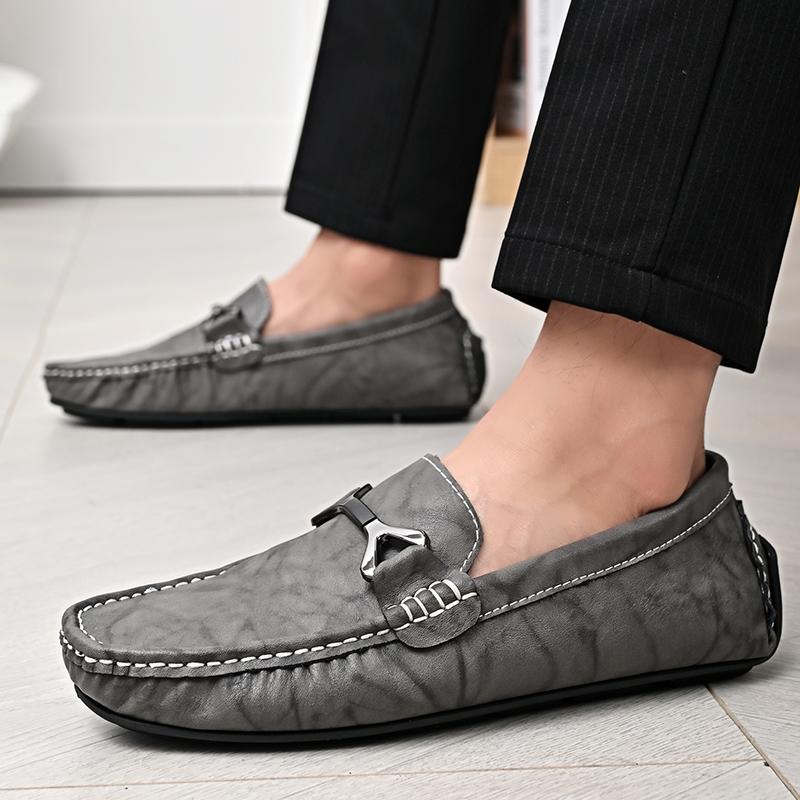 Summer Comfy Leather Mens Casual Shoes Classic Slip On Designer Loafers Business Driving Shoes Formal Mocassin Men Walking Shoes