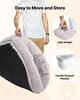 Human Dog Bed, 1710 x 1000 x 240 mm Orthopedic Memory Foam Human Sized Dog Bed, Humans Pet Beds with Side Pocket, Handle & Zipper, Removable