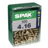 Винт - SPAX - Потайная головка - Сталь - Диам.. 4 мм - Длинный. 16 мм - Комплект из 100 шт.