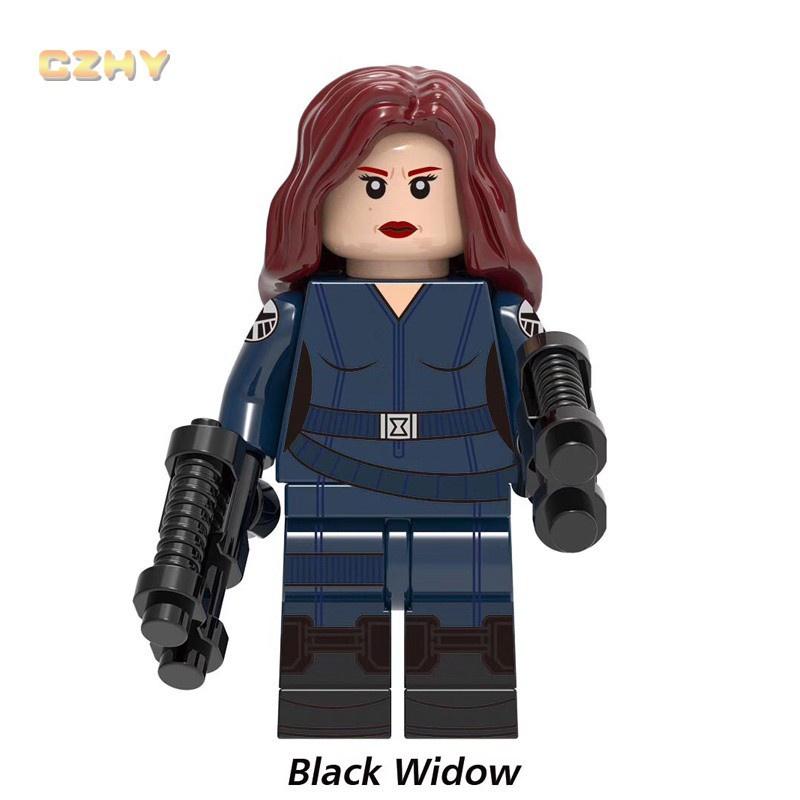 Новые минифигурки Черной Вдовы, игрушки-строительные блоки супергероев