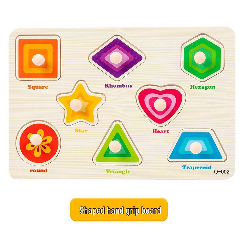 Montessori Wooden Pegboard Puzzle - Educational Toy for Letter, Number & Shape Cognition