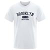 Brooklyn Est.1998 New York Letter Print Футболки мужские и женские повседневные с коротким рукавом дышащие модные топы хлопковые футболки больших размеров