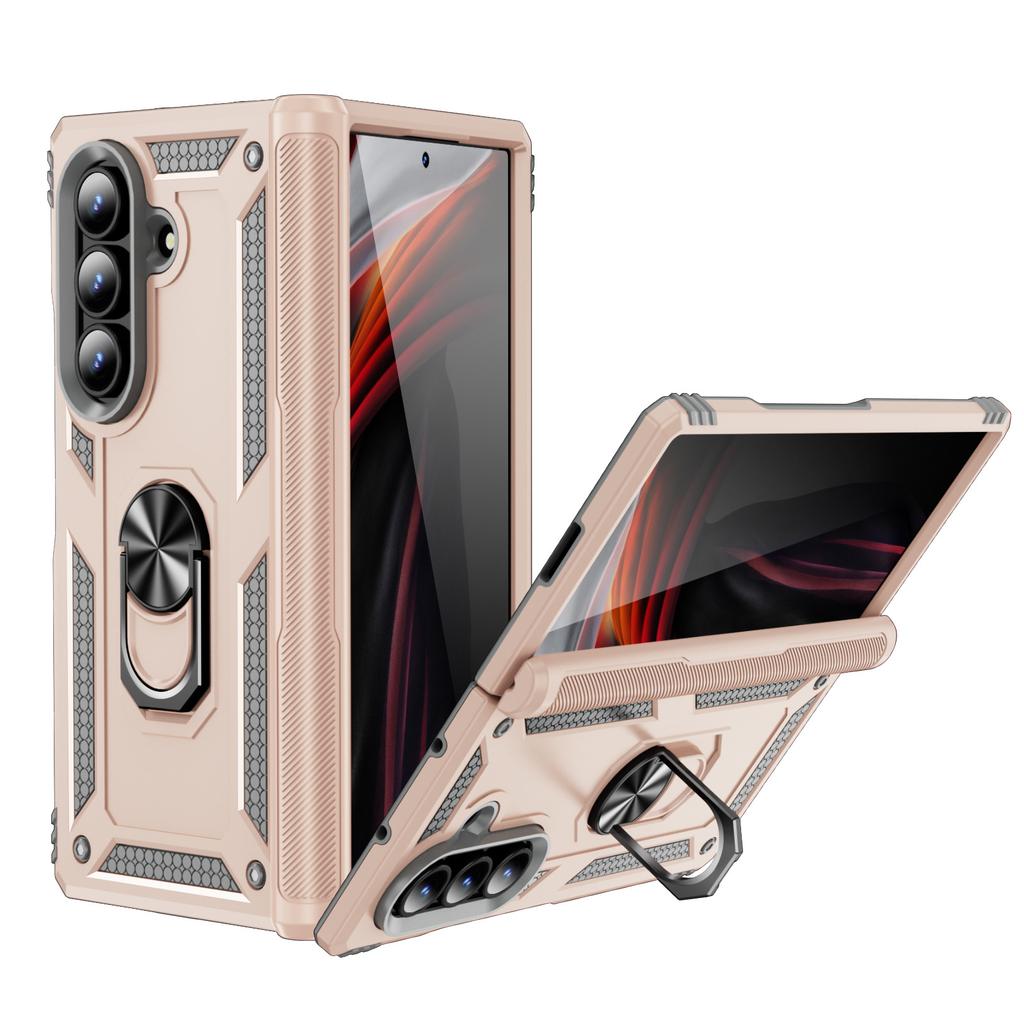 Подходит для мобильного телефона Samsung Z Fold7 со складным экраном, чехол Sergeant противоударный 6 5 4 3, защитный чехол с магнитным автомобильным держателем