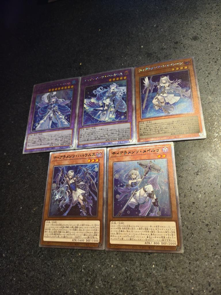 Yu-gi-oh! 5pcs/set Tearalaments Diy Self-made Card Collection Cards Gauze Flash Anime Toy Gift Colorful Flash