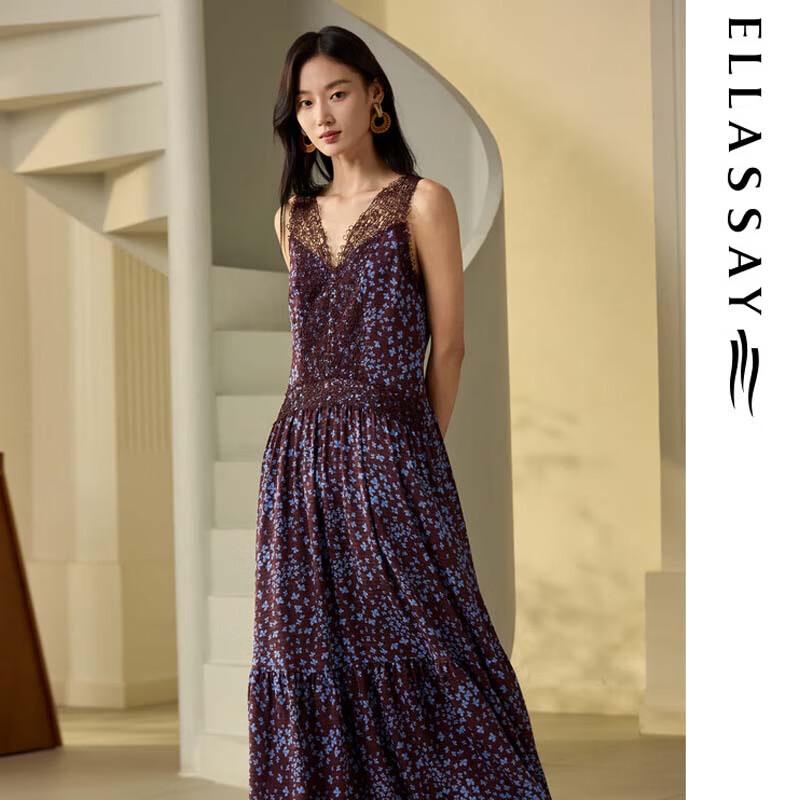 ELLASSAY Deconstructed Elegant Deep V-Neck Dress