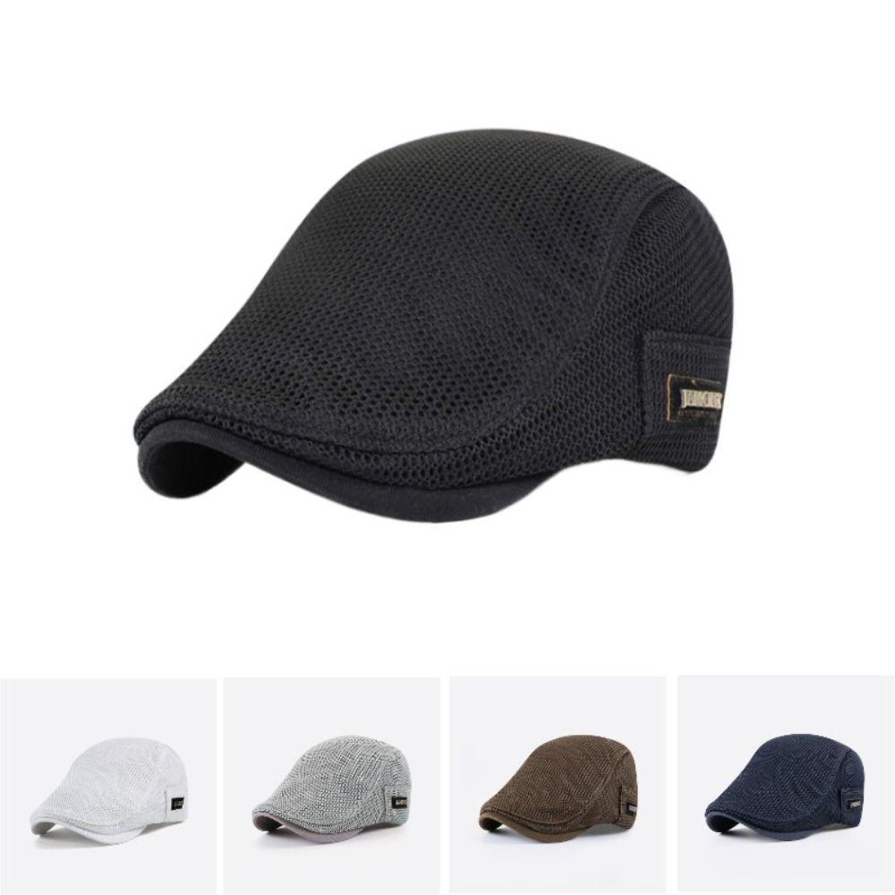 Mesh British Painters Hats Sun Protection Summer Flat Cap New Berets Hat Men