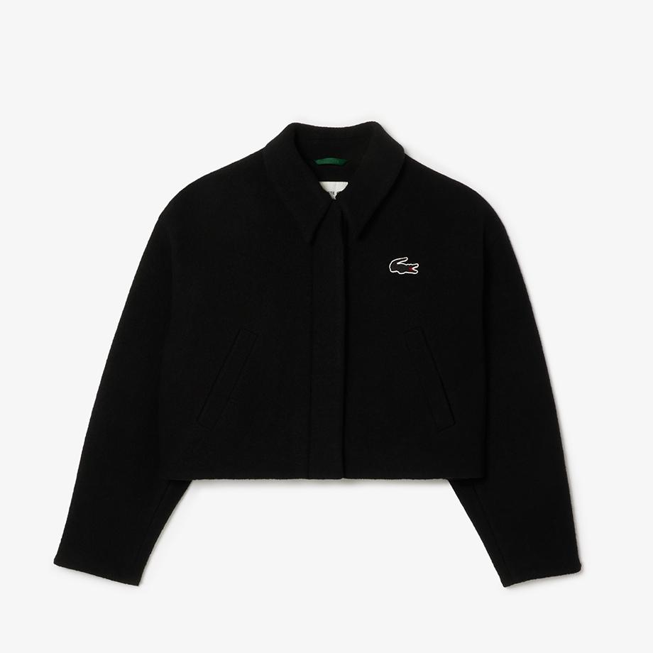 [lacoste] Women's Wool Collar Crop Jacket BF8021-54N031