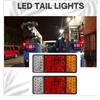 2 Pieces 12V LED Truck Trailer Tail Lights Rear Lamp 44 LED for Isuzu Elf NPR NKR NHR NRR FSR FRR GMC W Series