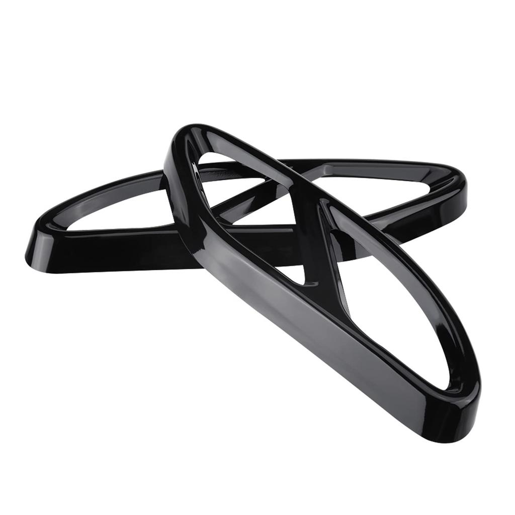 Set of 2 Black Exhaust Pipe Cover Trims for GLC C C207 Coupe Mercedes-Benz E-Class 2014-2017 (Black)
