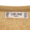 Celine Сделано в Шотландии 100% кашемир Вязаный кардиган с длинным рукавом бежевый Женский Б/у