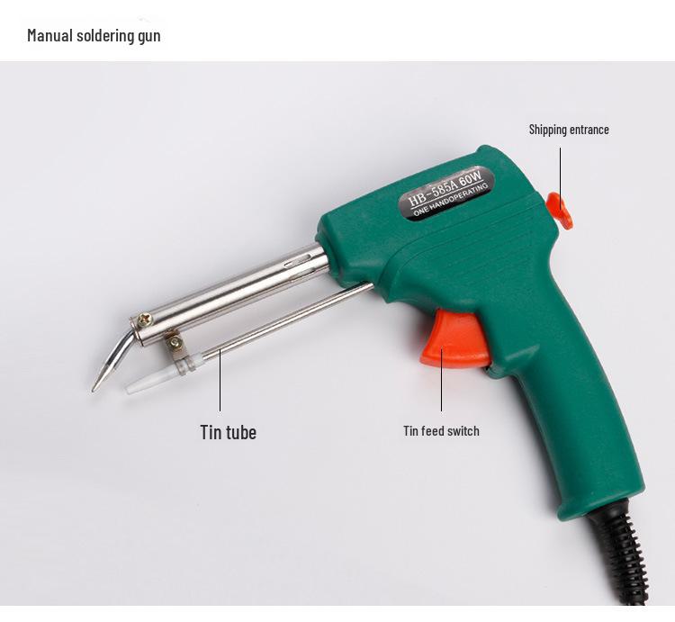 Паяльник Bangyuan 60W с ручной подачей олова - электрический паяльник для лужения