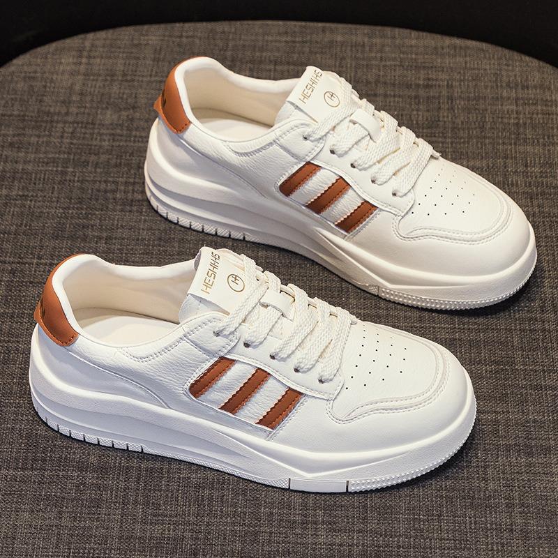 Белые туфли из натуральной кожи Кроссовки Повседневные туфли для скейтбординга Туфли для маффинов