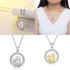 Exquisite Fashionable Copper Zirconia Round Pendant Necklace For Stylish Mothers On Special Occasions