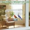 See Through Wild Birdfeeder Weather Resistant Window Bird Feeder Outdoor Birdhouse Box  Balcony