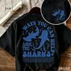 Eco Ocean Conservation Shark T-shirt Men Women Kids 2025 Summer Whale Shark Print Loose O-neck Short Sleeve Save The Ocean Tee