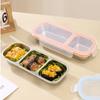 Reusable Food Storage Container Leakproof Seasoning Tray Stainless Steel Lunch Box  Office