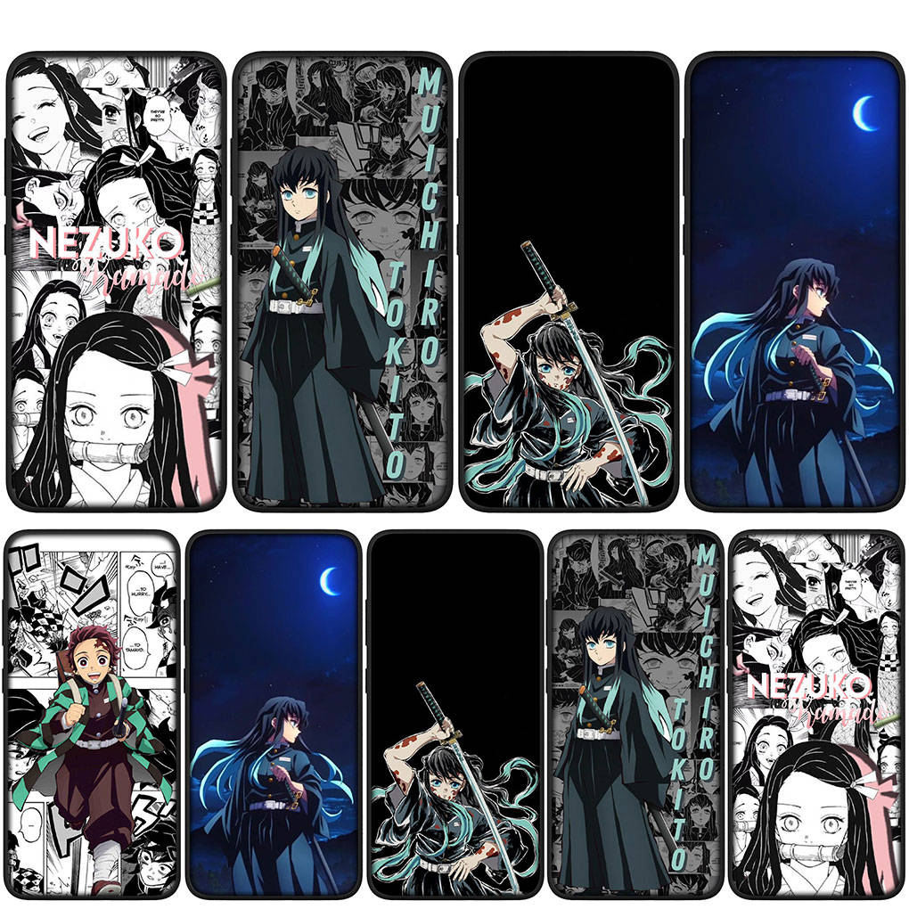 For Samsung Galaxy S24 S23 iPhone 16 15 14 Xiaomi Redmi Note 13 12 11 Plus 9 Pro Max X XR Case Muichiro Tokito Kamado Tanjiro Demon Slayer OPPO Huawei