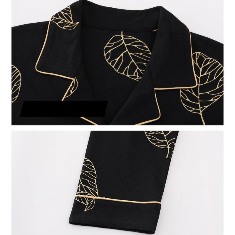 Мужская пижама из чистого хлопка весна-осень с длинными рукавами, кардиган для пожилых людей среднего возраста, комплект домашней одежды, молодежная повседневная свободная пижама