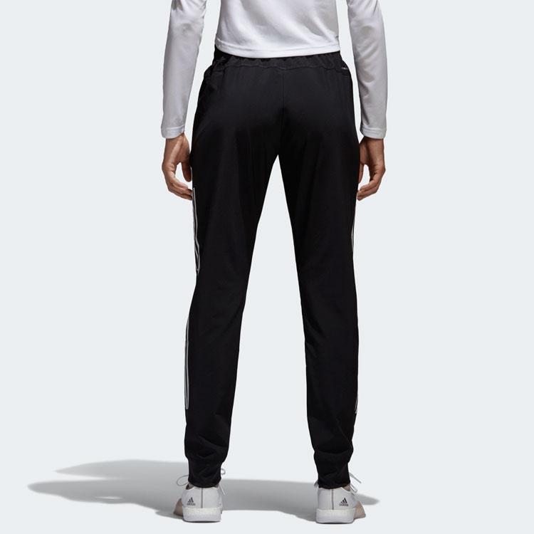 adidas Тканые зауженные брюки Performance с 3 полосками, женские брюки, черные BK2625