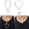 Adjustable Heart Pendant Necklace Elegant Style Choker Charm Fashionable Chain Suitable for Fashion Individual