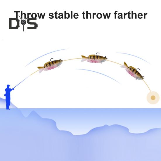 9,5 см/20 г многосоставная рыболовная приманка с острым крючком, многосекционная, из ПВХ, реалистичная бионическая искусственная приманка для ловли в пресной и соленой воде