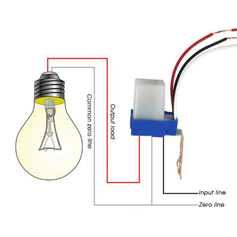 Automatic On Off Photocell Street Lamp Light Switch Controller Dc Ac 12/24/110/220V 50-60Hz 10A Photo Control