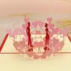3D Handmade Pop Up LOVE Свадебные приглашения для пар Поздравительные открытки Красные