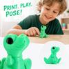 3D-печатная шарнирная фигурка динозавра в сидячей позе - Подвижная игрушка-динозавр для творческой игры детей
