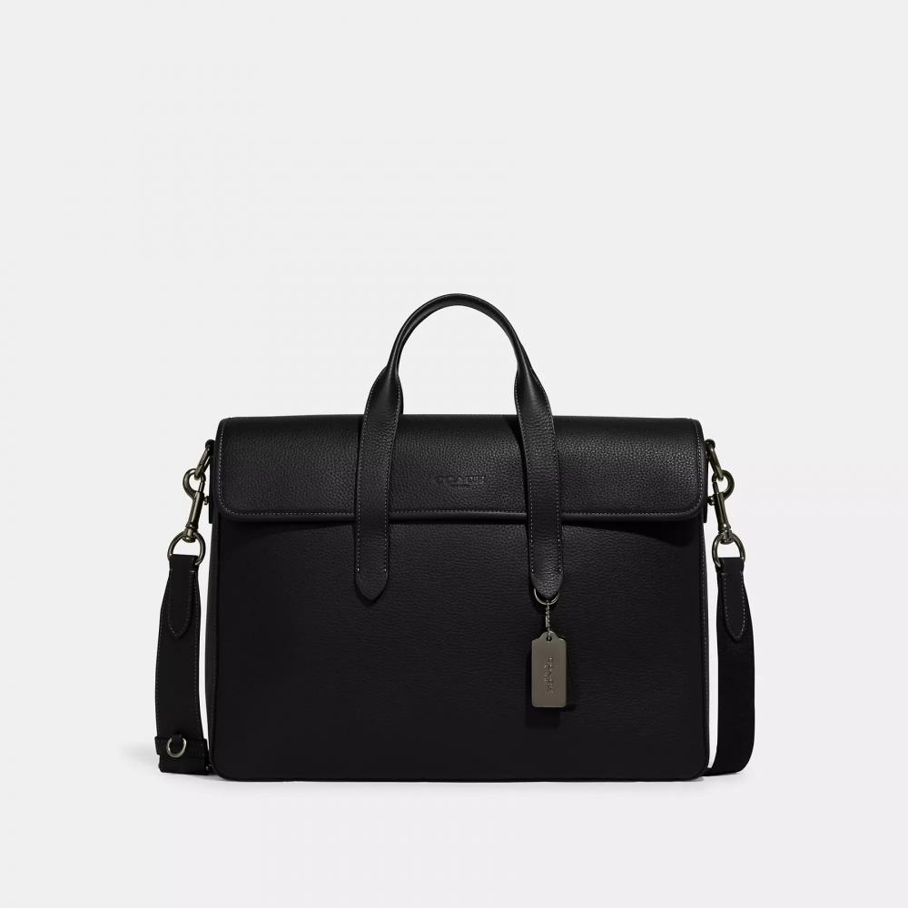 Coach Sullivan Portfolio Brief Gunmetal Black